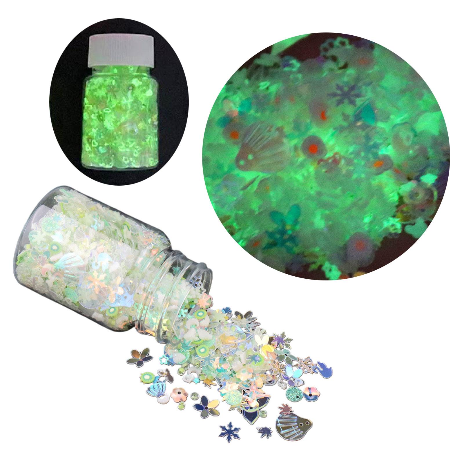 

Luminous Flower Sequins Embellishments for Epoxy Resin Molds DIY Jewelry Making Sequins Flakes Nail Glitter Resin Filler рожевий