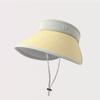 Summer New Hat Women's Big-brimmed Empty Top Hat Outdoor Cycling Sun Hat Portable Windproof Sun Hat