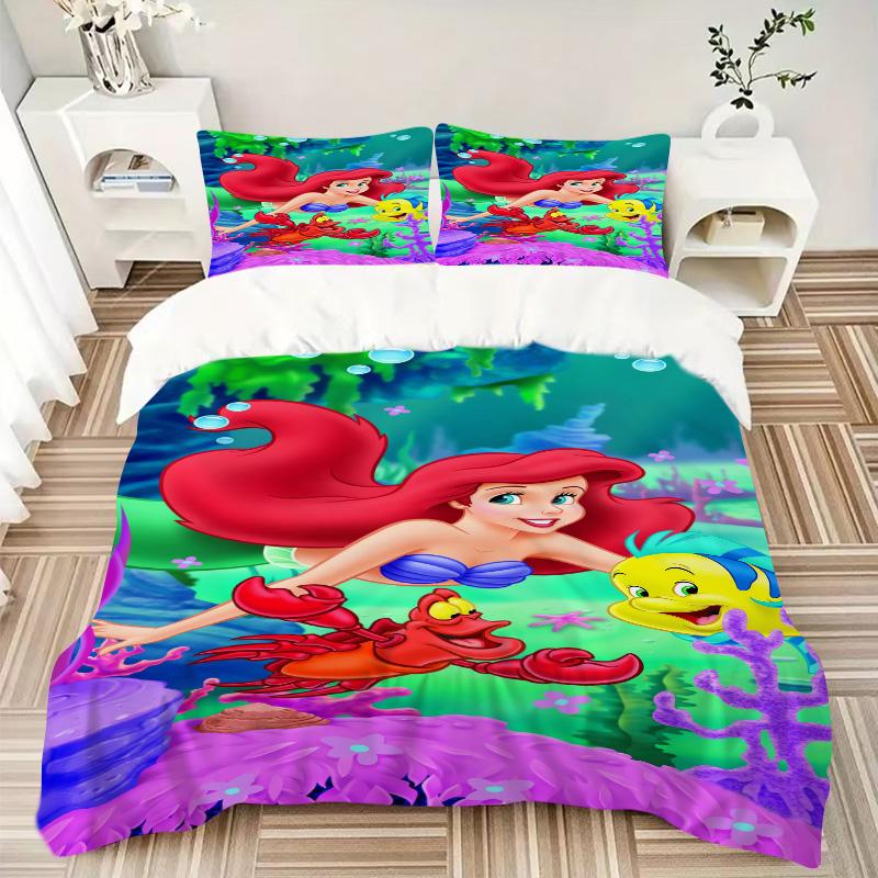 Underwater Mermaid Adventure Print 3Pcs Bedding Setduvet Cover With 2 Bedropillowcase Home Birthday Gift