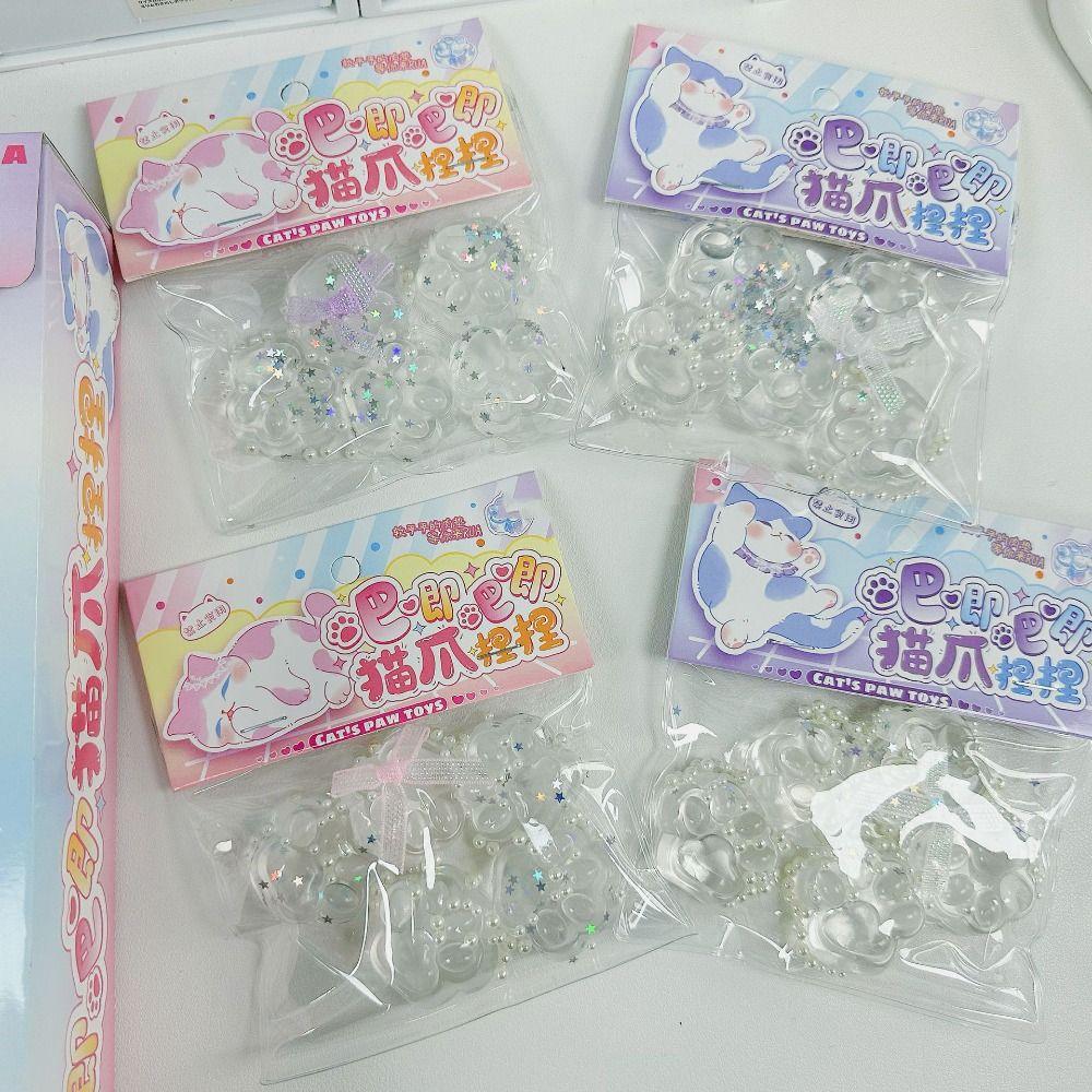 Langsam rückfederndes leuchtendes Katzenpfoten-Quetschspielzeug Silikon-Katzenpfoten-Knetspielzeug Kinder Erwachsene