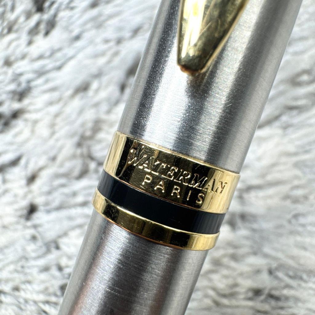 Used WATERMAN Ballpoint Pen Silver Gold