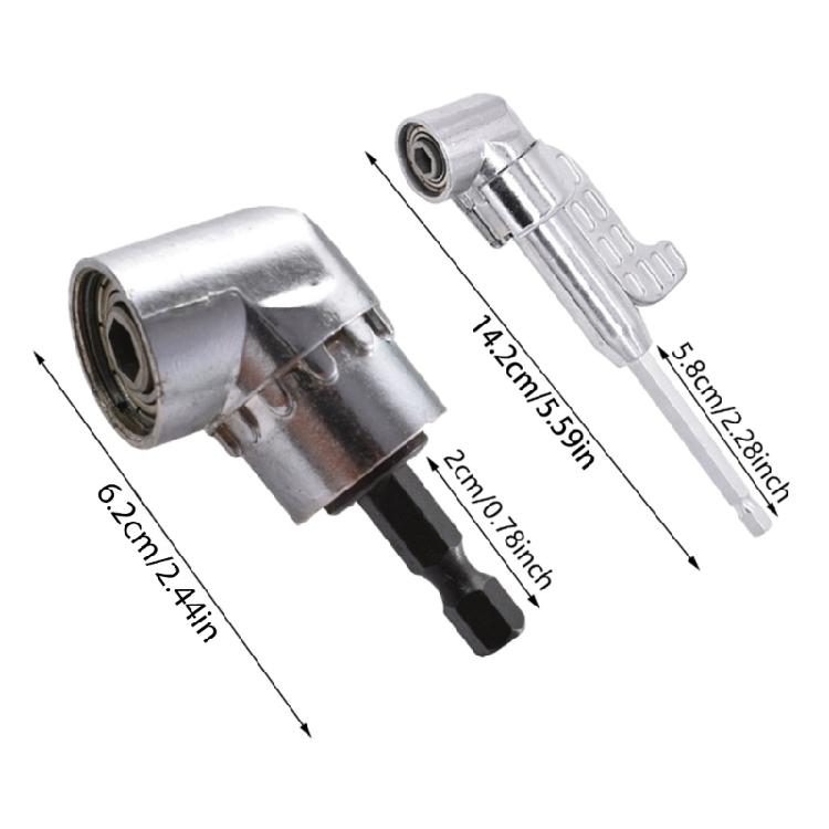 105 Degree Right Angle Driver Drilling and Driving Power Screwdriver Drill Attachment Adapter with 1/4inch Hex Shank