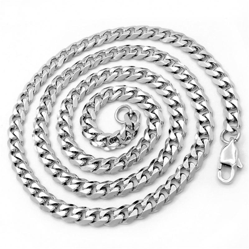 Colier Simplu din Oțel Titan pentru Bărbați Lanț Piesă Răsucită Oțel Inoxidabil pentru Femei Popular Versatil Lanț Gros