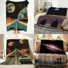 SciFi S Science F Fiction S Space Throw Flannel Throw Blanket Suitable for Sofa Living Room Bedroom