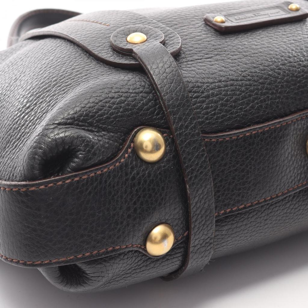 Used Salvatore Ferragamo Gancini Handbag 21 6823 leather Brown Used Women