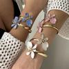 Elegantes Emaille-Blumen-Armband für Damen, Buntes Blumenarmband, Schmuck für Strandparty und Urlaub
