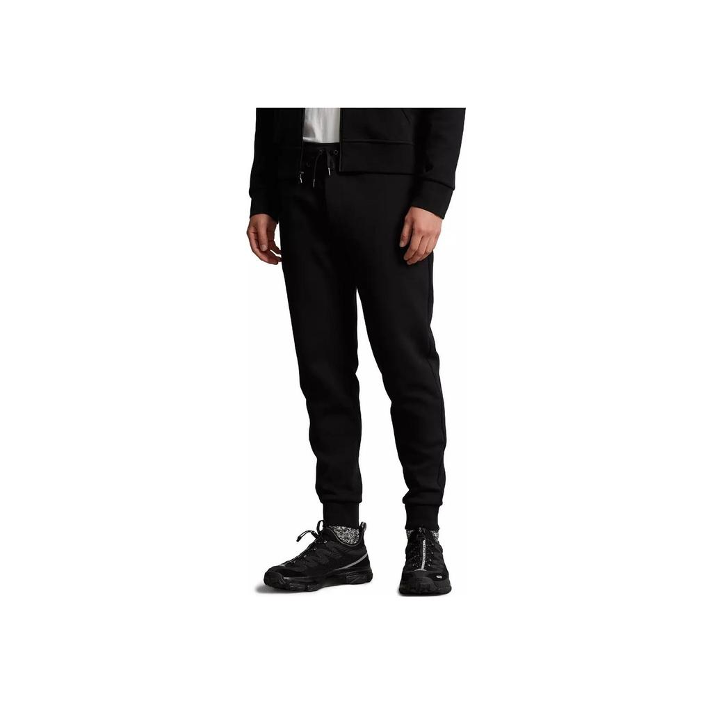 Polo Ralph Lauren FW22 Solid Color Logo Embroidered Elastic Waist Cuffed Sweatpants Men Sweatpants Black 710888283-001