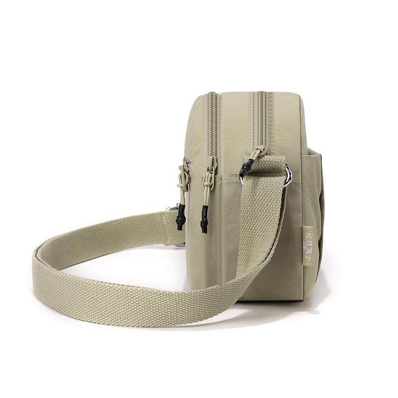 Solid Color Nylon Crossbody Bag Multi Pocket Casual Shoulder Bag for Women