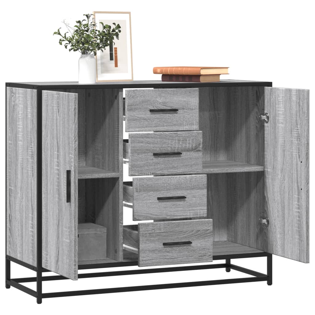 Sideboard Gray Sonoma 92x35x76 cm Particleboard