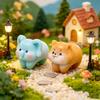 2 Pcs Cartoon Animal Figurine Computer Monitor Decoration Cute Pig Panda Duck Elephant Statues for Office Desk Car Dashboard TV Computer Screen Decor