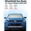 Windshield Sun Shade for Toyota 4Runner 2010-2024 2025 Sunshade 240T Reflective Fabric Double-Layer Design Front Window Blocks UV Rays and Heat