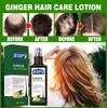 Lotion Capillaire au Gingembre, Solution Nutritive Rafraîchissante et Nourrissante pour le Cuir Chevelu et la Racine des Cheveux, Spray Fortifiant et Épaississant