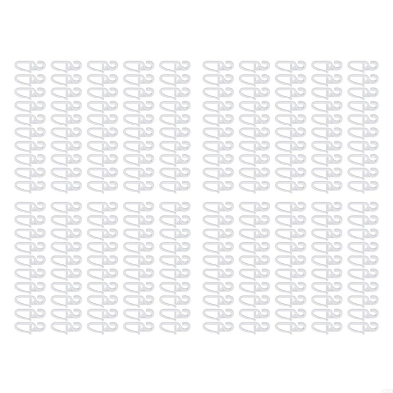 62KD 100Pcs Curtain Movement Essential S Shaped Quiet Track Glider Hook Track Hook