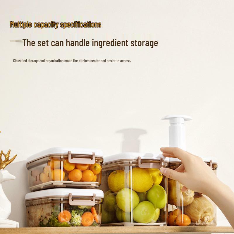 Food Grade Vacuum Sealing Storage Box with Manual Pump