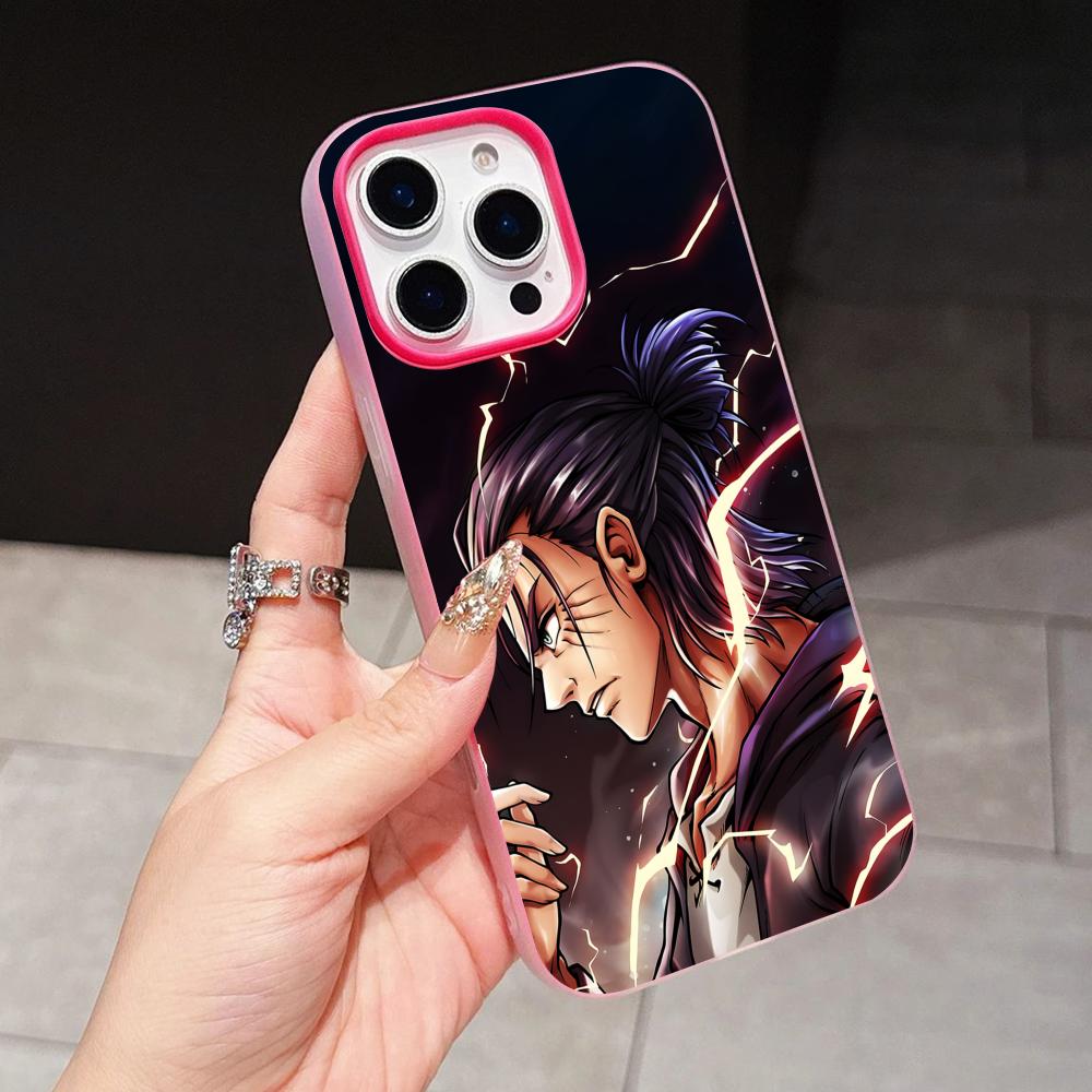 AOT Eren Yeager Jelly Double layer Rose Red Mobile Phone Case for iPhone 17 16 15 14 13 12 11 Air Pro Max Plus Protective