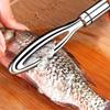 Stainless Steel Fish Scale Scraping Easy Remove Fish Cleaning Peeler Scraper Fish Skin Brush Seafood Tools Kitchen Accessories