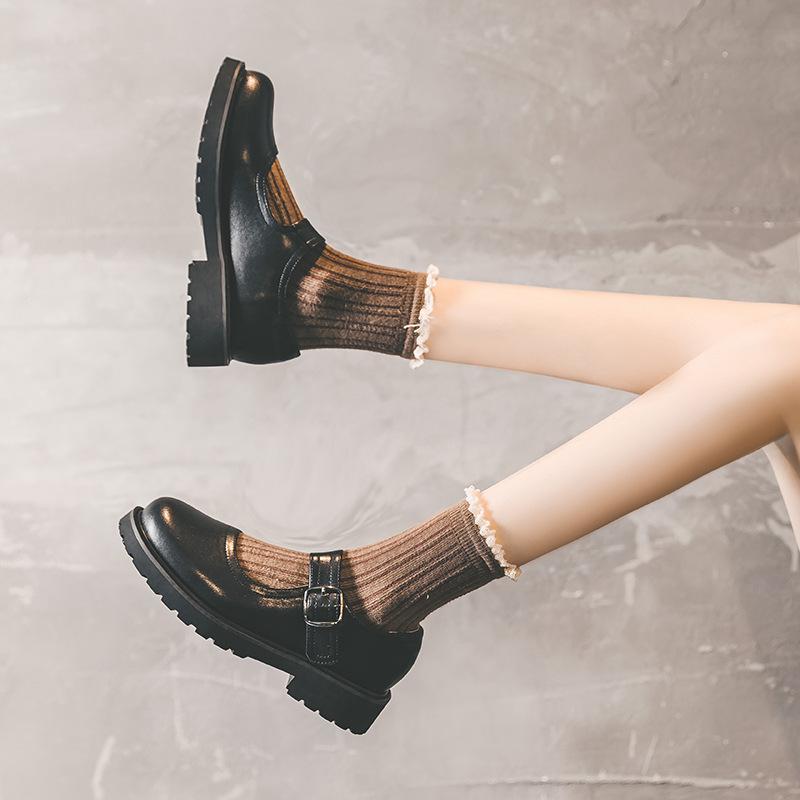 

Yuexinwang genuine leather flat for Huizhou women s shoes grape mother same small leather shoes autumn and winter new retro black shoes women 40