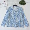 Foreign Trade Women Rayon Printing Long Sleeve Pajamas Top Summer and Autumn Thin Breathable Casual Cardigan Home Wear Can Be Worn Outside