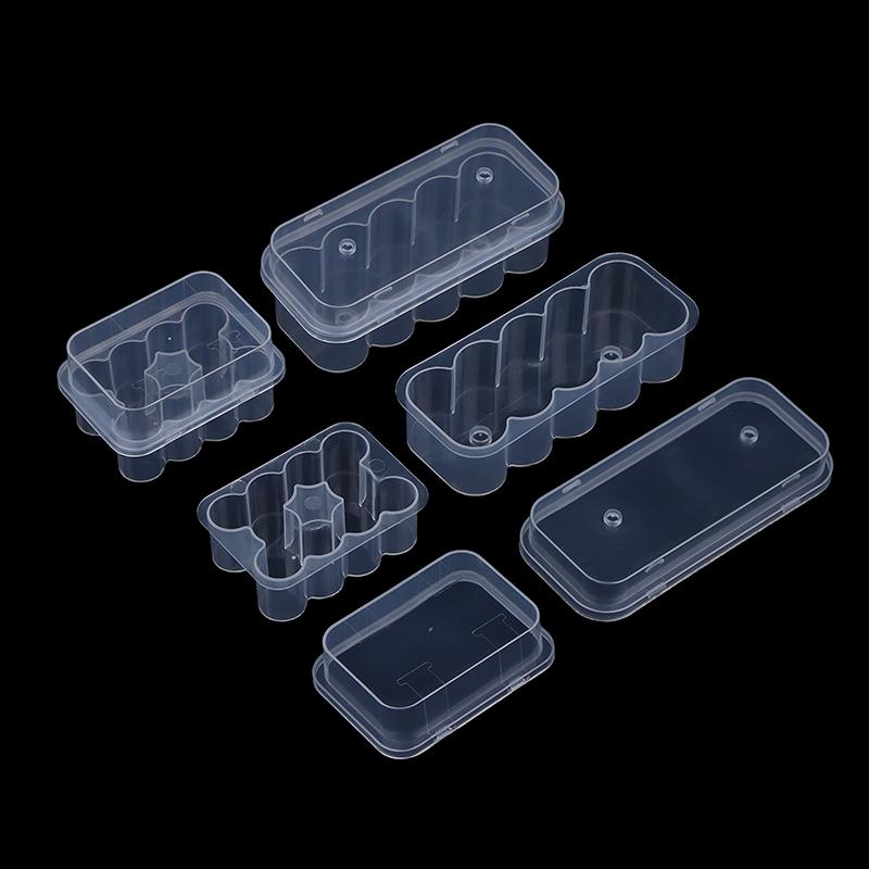 10Pcs 3Ml/5Ml 10-Slot Vial Storage Case Plastic Clear Microtube Storage Box Stackable Freezer Tube Box Diabetic Supplies