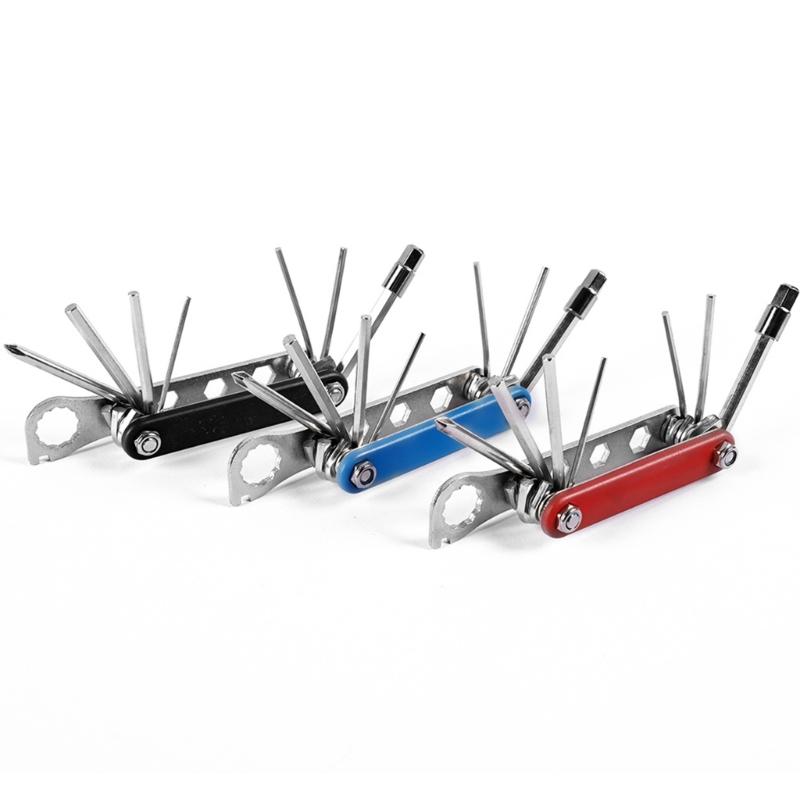 13 In 1 Multi-Function Bike Repair Tool Bike Folding Repair Tool Portable Socket Wrench Portable Bike Essential Tool