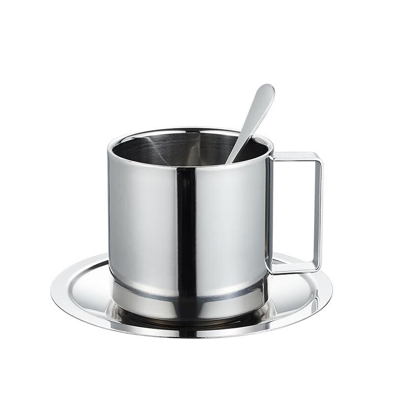 Shangqi 304 Stainless Steel Double-Wall Insulated Cups, 200ml, Set of 2