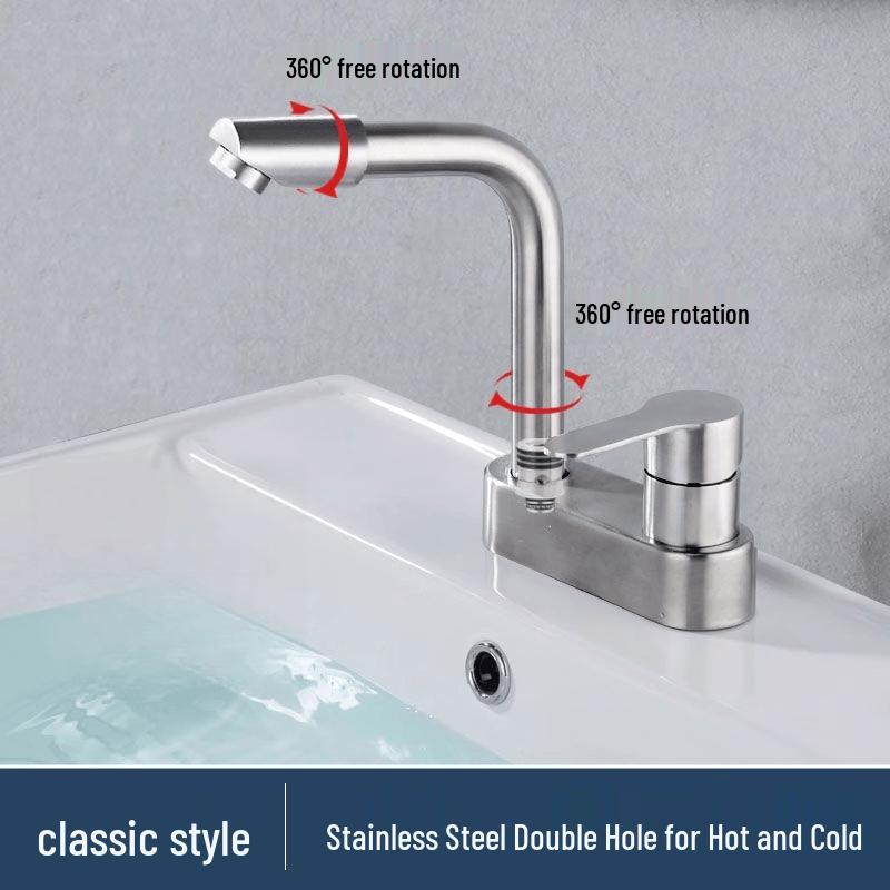 Handun Stainless Steel Single Handle Washbasin Faucet