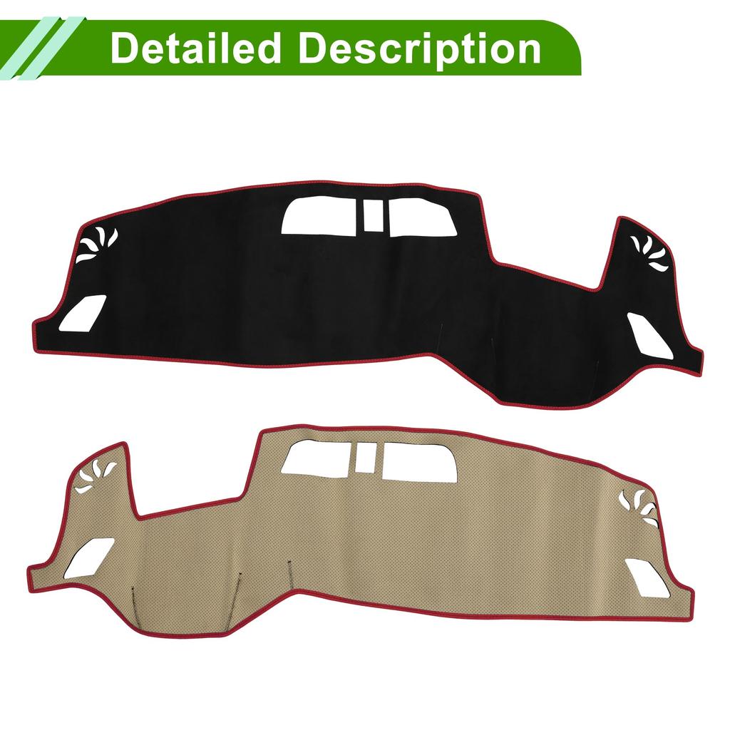 HOPESPANNER Dashboard Mat for Mitsubishi Outlander 3rd Generation 2021 with Dashboard Car Dash Mat Suede Reduces Interior Custom Heat Black with Red