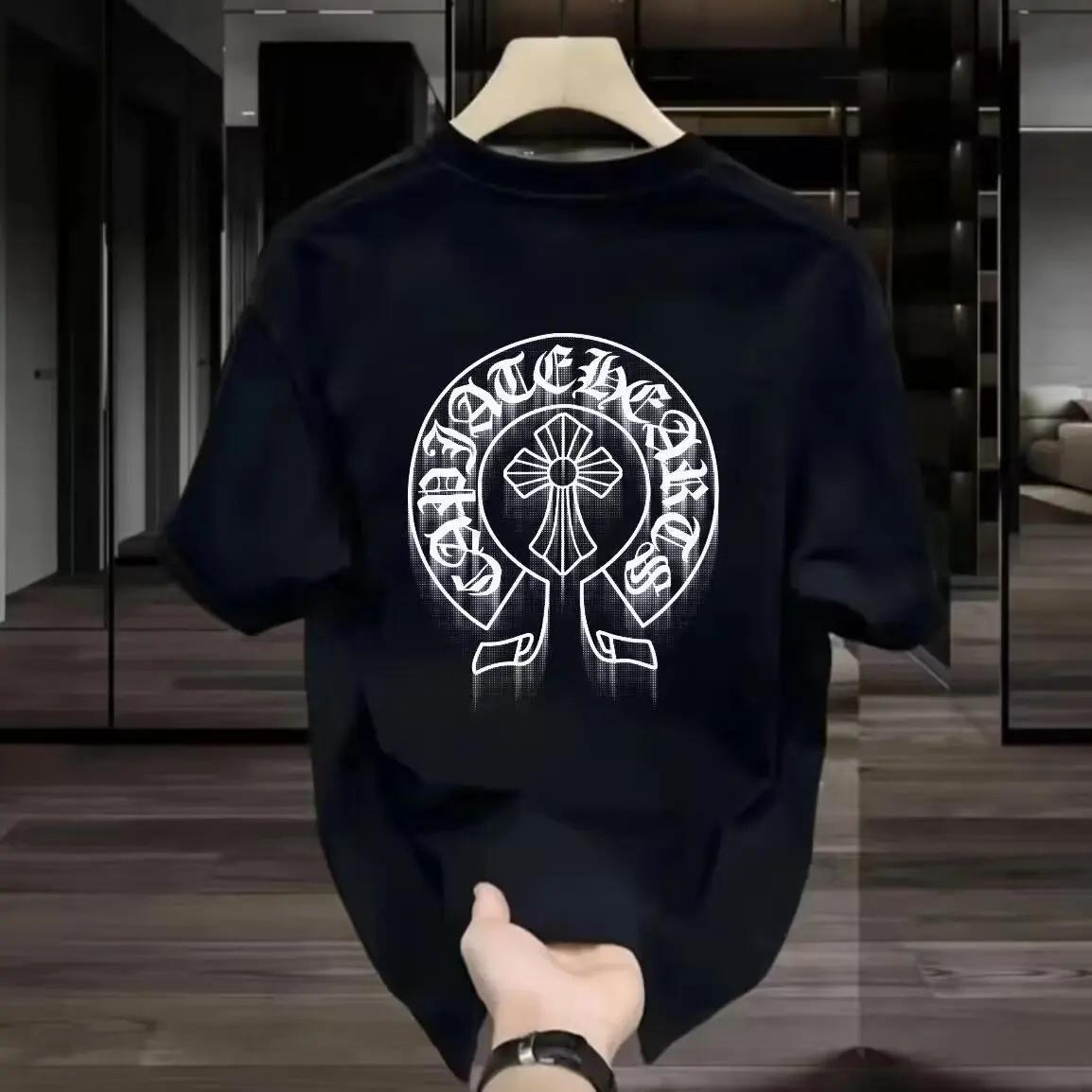 

Хлопковая футболка в американском стиле, плотная, повседневная, для мужчин и женщин, свободного кроя, летняя, с коротким рукавом, уличная одежда, парная футболка без капюшона 3XL