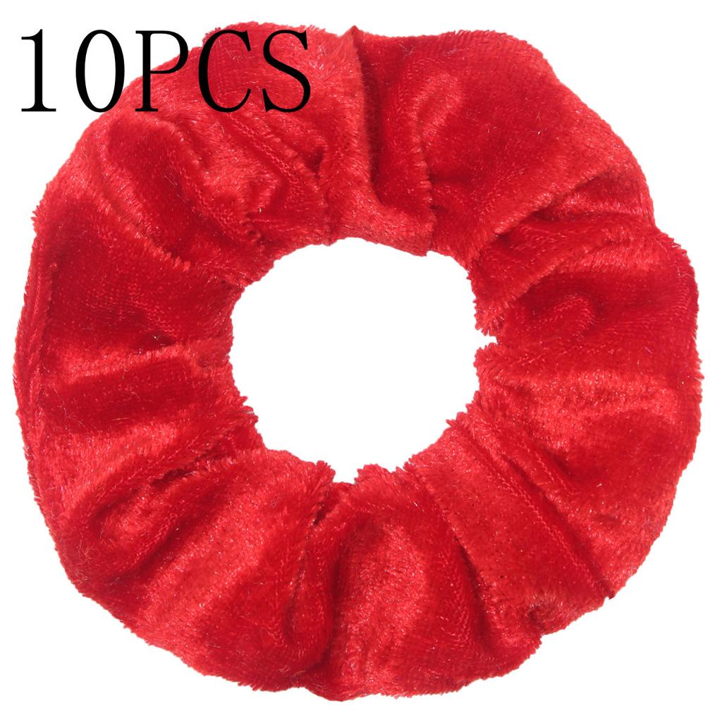 10pc Women Hair Scrunchies Velvet Solid Color Band for Girls Ponytail Holder Rubber Bands Ties Accessories Headbands Gumki