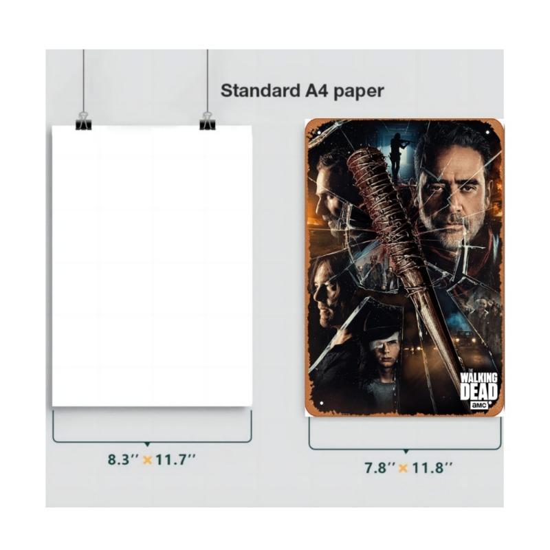 Metal Tin Poster The Walking Dead Movie Metal Sign Plaque Poster for Bar Club Wall Decor Retro Home Vintage Wall Plate Pendant