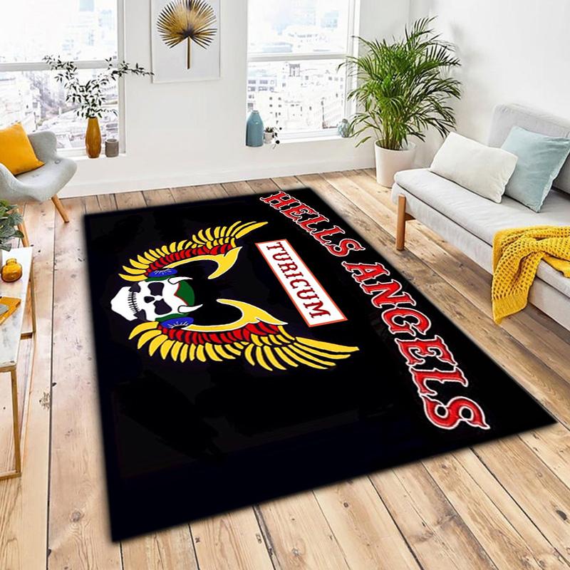 Gang Motorcycle enthusiasts Hells Angels Motorcycle Club carpet is suitable for living room and bedroom doormats office balcony decorative carpet V8