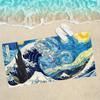 Katsushika Art Great Waves Cartoon Towel Towels For Beaches Yoga Studios Gyms Hot Springs Swimming Pools And Picnics