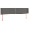 VidaXL Headboard with Ears Grey 203x16x78-88 Cm Faux Leather3118740