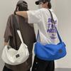 Solid Color Canvas Dumpling Bag Harajuku Sports Crossbody Bag Fashion Nylon Shoulder Bag  Fitness