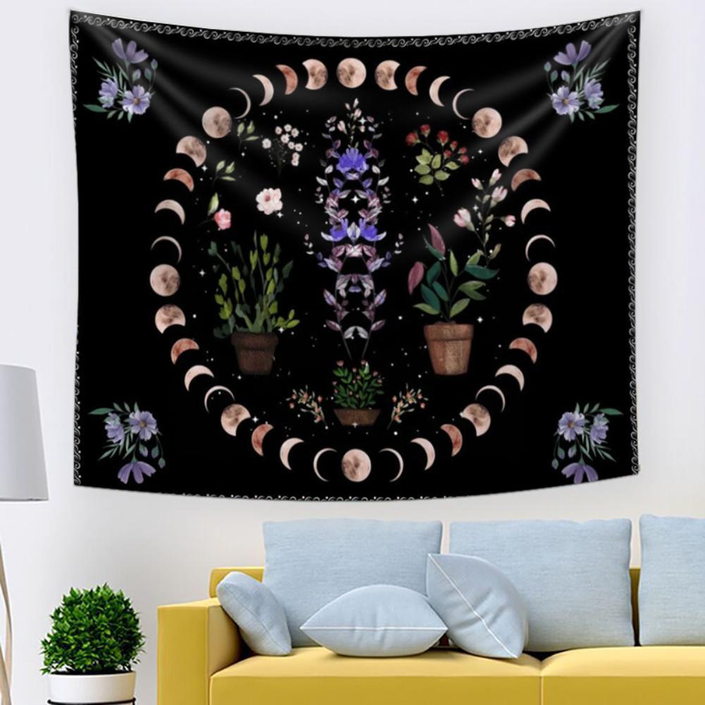 

Гобелен в богемном стиле, украшение комнаты, подвесная ткань, фоновая ткань, прикроватная подвесная ткань 95x73cm