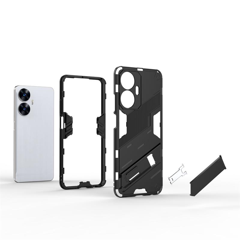 For Realme C55 Case Protective Phone Holder Case For Realme C55 Cover Invisible Bracket TPU Armor Realme C55 Case