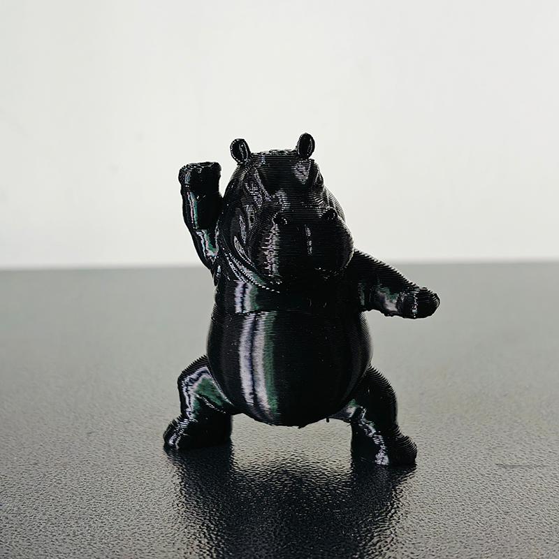 1Pcs Hippopotamus Figurine 3D Printing Yoga Hippopotamus Statue Multiple Styles Hippopotamus Decorative Ornament