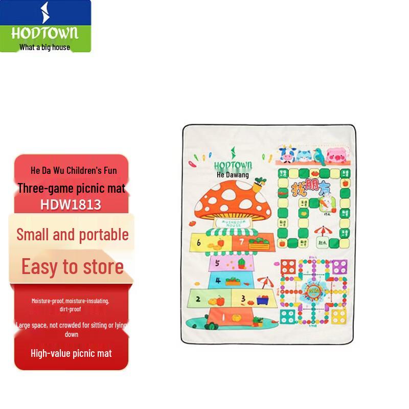 Hodtown Kids  3-in-1 Foldable Game Picnic Mat