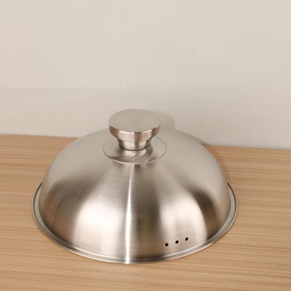 Rustproof Flying Saucer Steaming Tray with Lid Round Pot Insert Tray Food Steam Plate Cooking