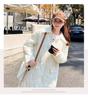 Women's Autumn And Winter Loose Fitting Long Sleeved Cotton Jacket Long Cotton Coat Contrasting Color Thickened Solid Color Jacket