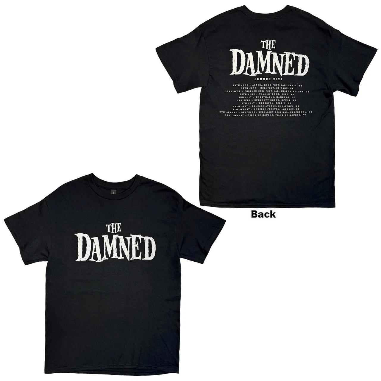 The Damned - Logo - EU Tour Summer 25 - Black T-shirt S