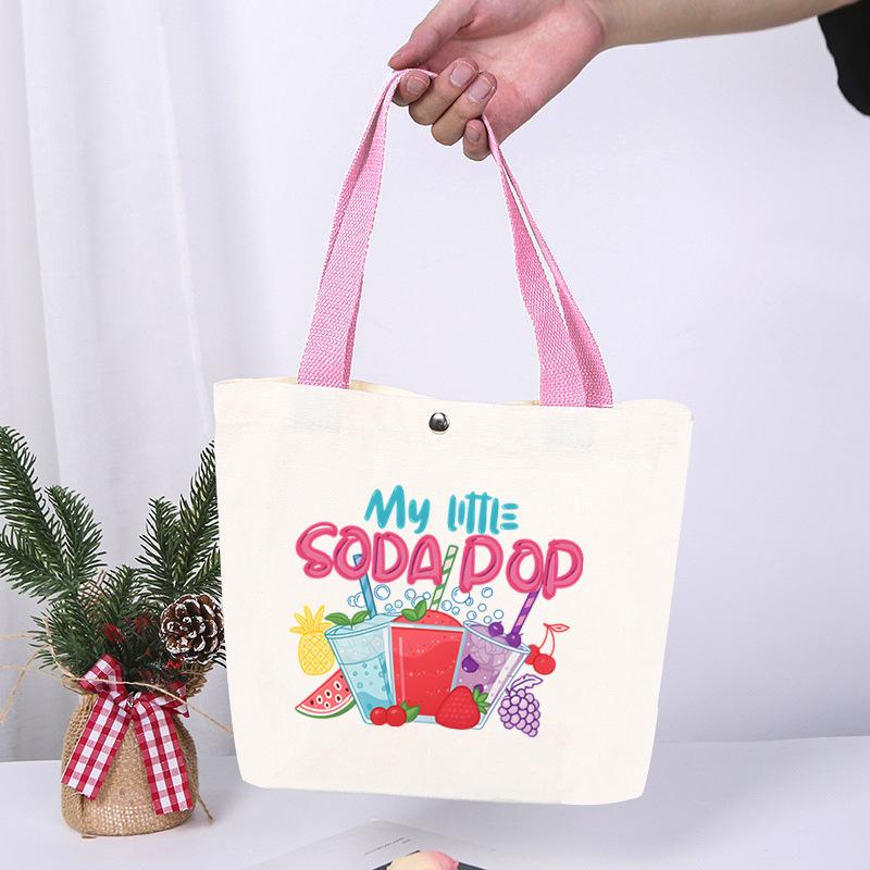 K-Pop Anime Cartoon Printed Student Large Capacity Portable Shoulder Bag Fashion Casual Canvas Bag