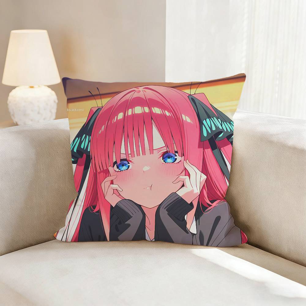 N-Nino N-Nakano Anime Pillow Case Pattern Printed Pillowcase For Living Room Sofa Cushion Cover