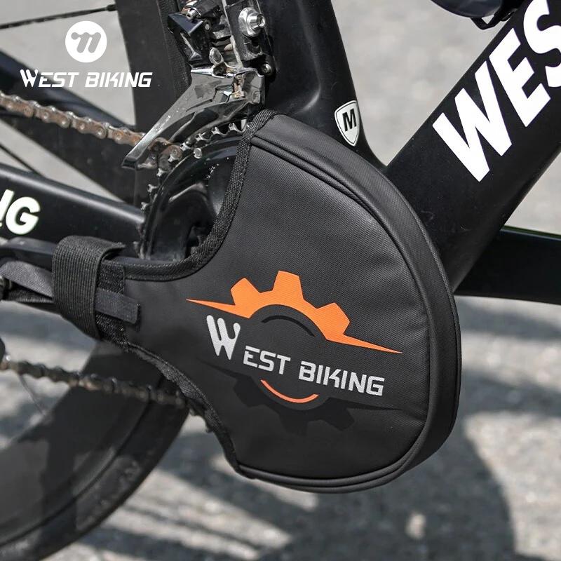 WEST BIKING Bicycle Crankset Protective Cover Waterproof Bike Sprocket Protection Cycling Chainwheel Guard Cover Bike Accessory