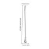 Removable Stainless Steel Straw Filter Spoon with Cleaning Brush Reusable Metal Straw Spoon Cocktail Stirrer for Drinking Tea