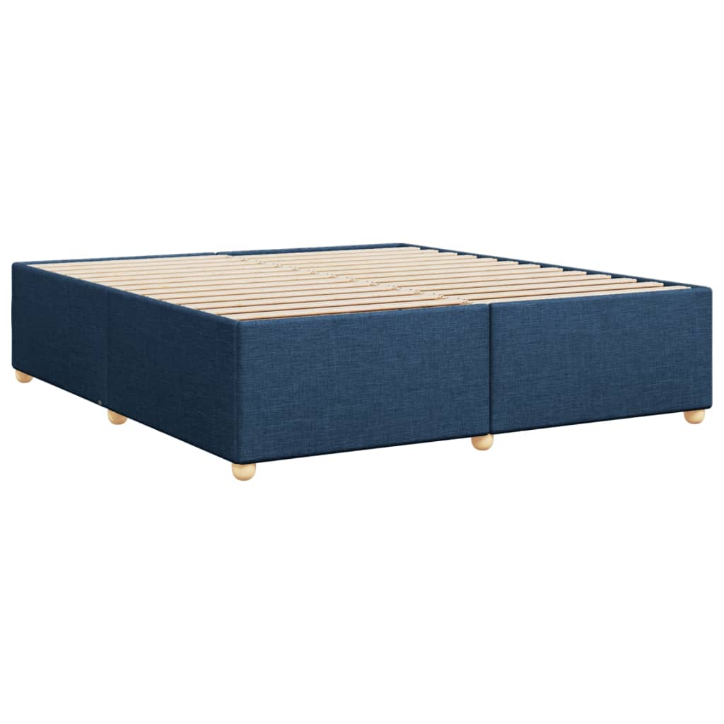 Bed Frame without Mattress Blue 200x200 cm Fabric