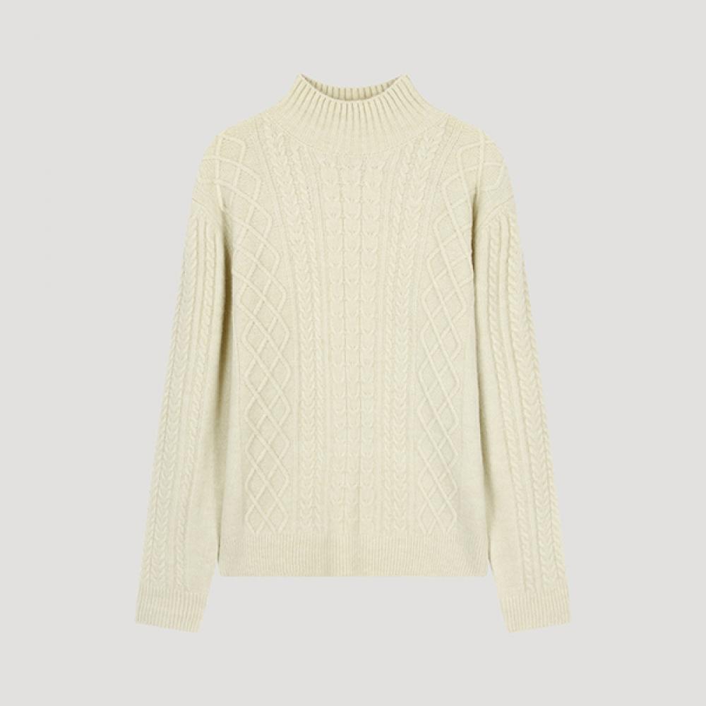

She S miSS Cable Mock Neck Knit SSkpoo42060 creamy/55