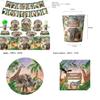 Jungle Animal Zoo Birthday Party Supplies For Boys Jungle Theme Decorations For Baby's First Birthday Tableware And Tablecloth