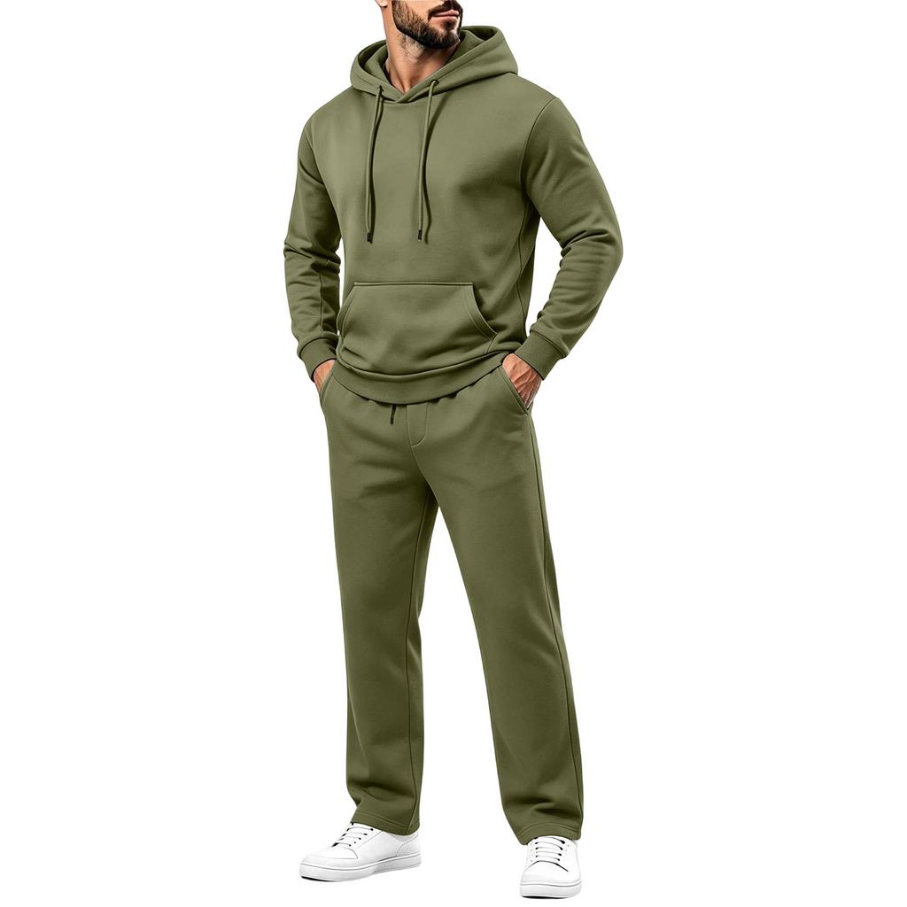 Men's Plus Size Oversized Hoodie and Sweatpants 2 Piece Set Casual Outfit