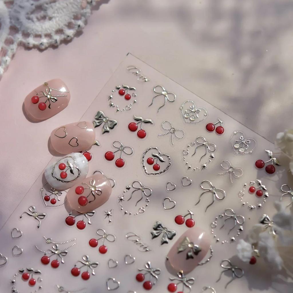 Beach Shell Swim Ring Bikini Watermelon Cat Ice Cream Crab Sunglass Coconut Tree Flowers Fruits Nail Art Stickers Decals